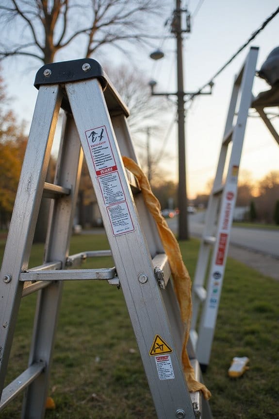 ladder safety near electricity