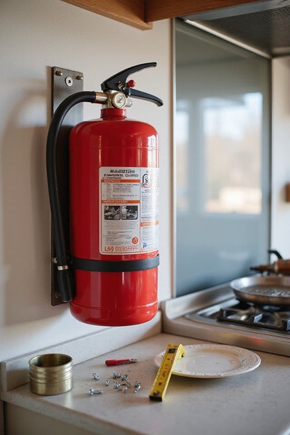 proper fire extinguisher mounting