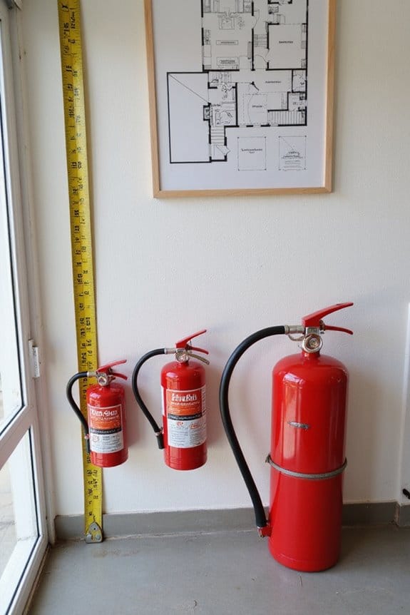 proper fire extinguisher placement
