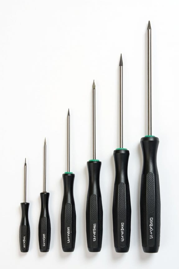 screwdriver size variations available