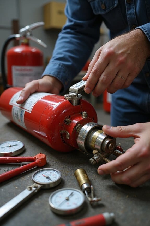six year fire extinguisher servicing