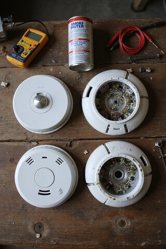 smoke detector detection mechanisms
